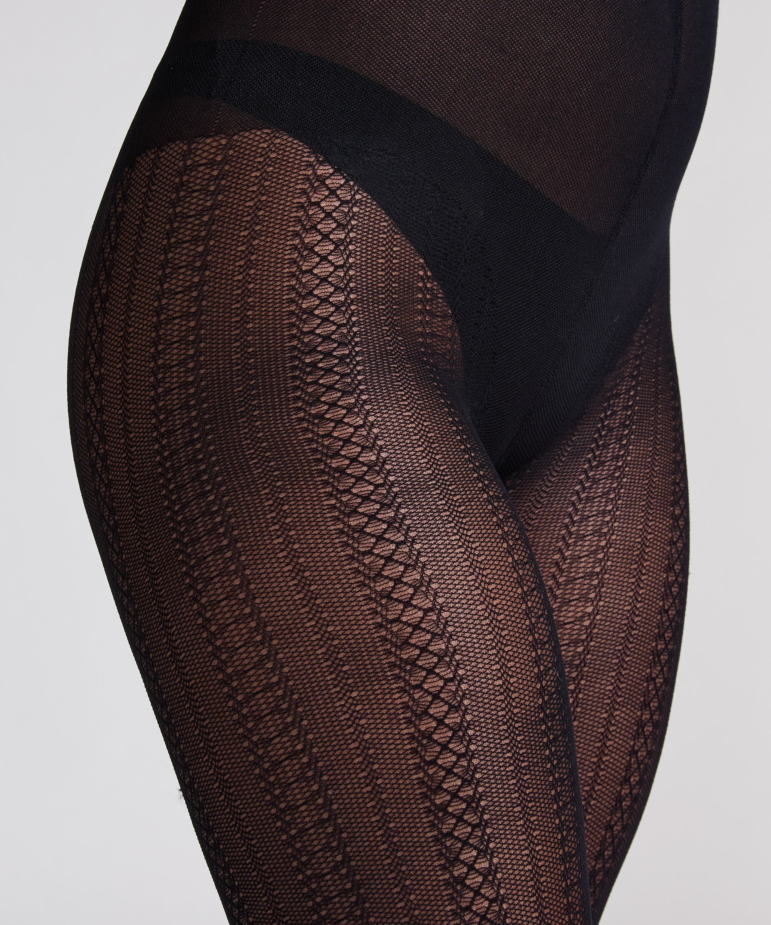 Panty Graphic Tights, Zwart, main