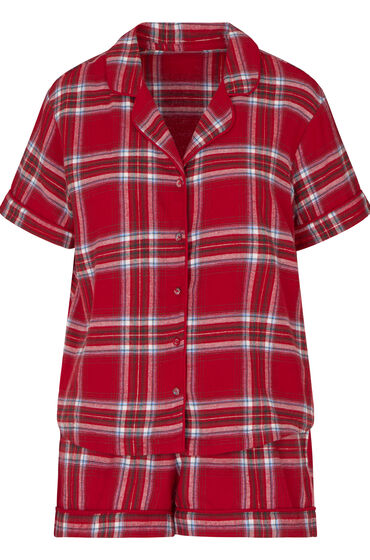 Hunkemöller Pyjamaset Twill Rood, foto 3