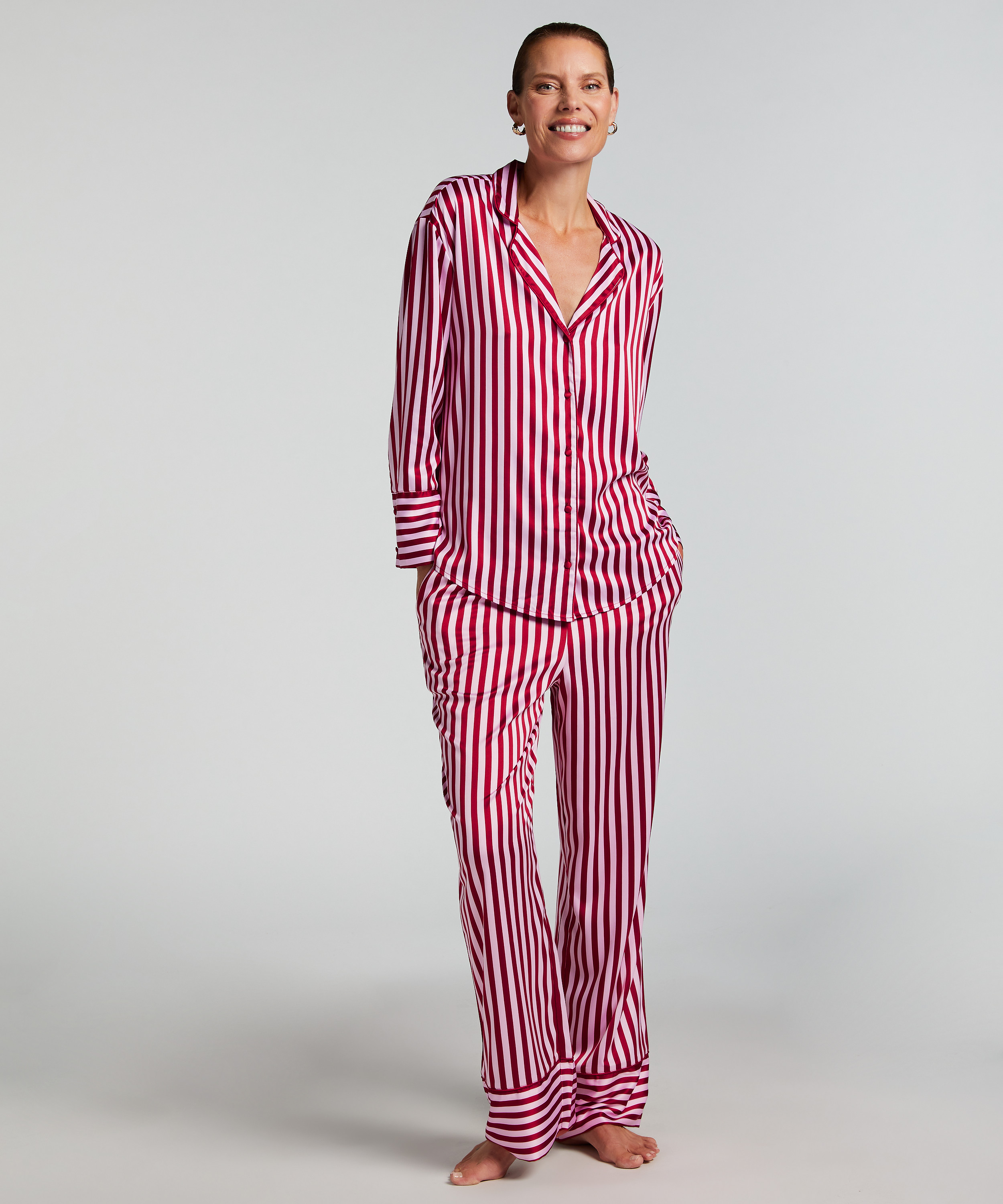 Veste à manches longues Satin, Rose, main