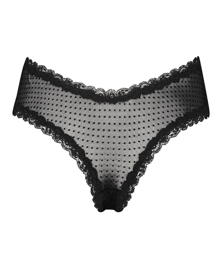 Slip brésilien V-shape mesh, Noir