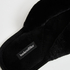 Slippers Velours fur, Zwart
