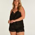 Cami top Satin, Noir