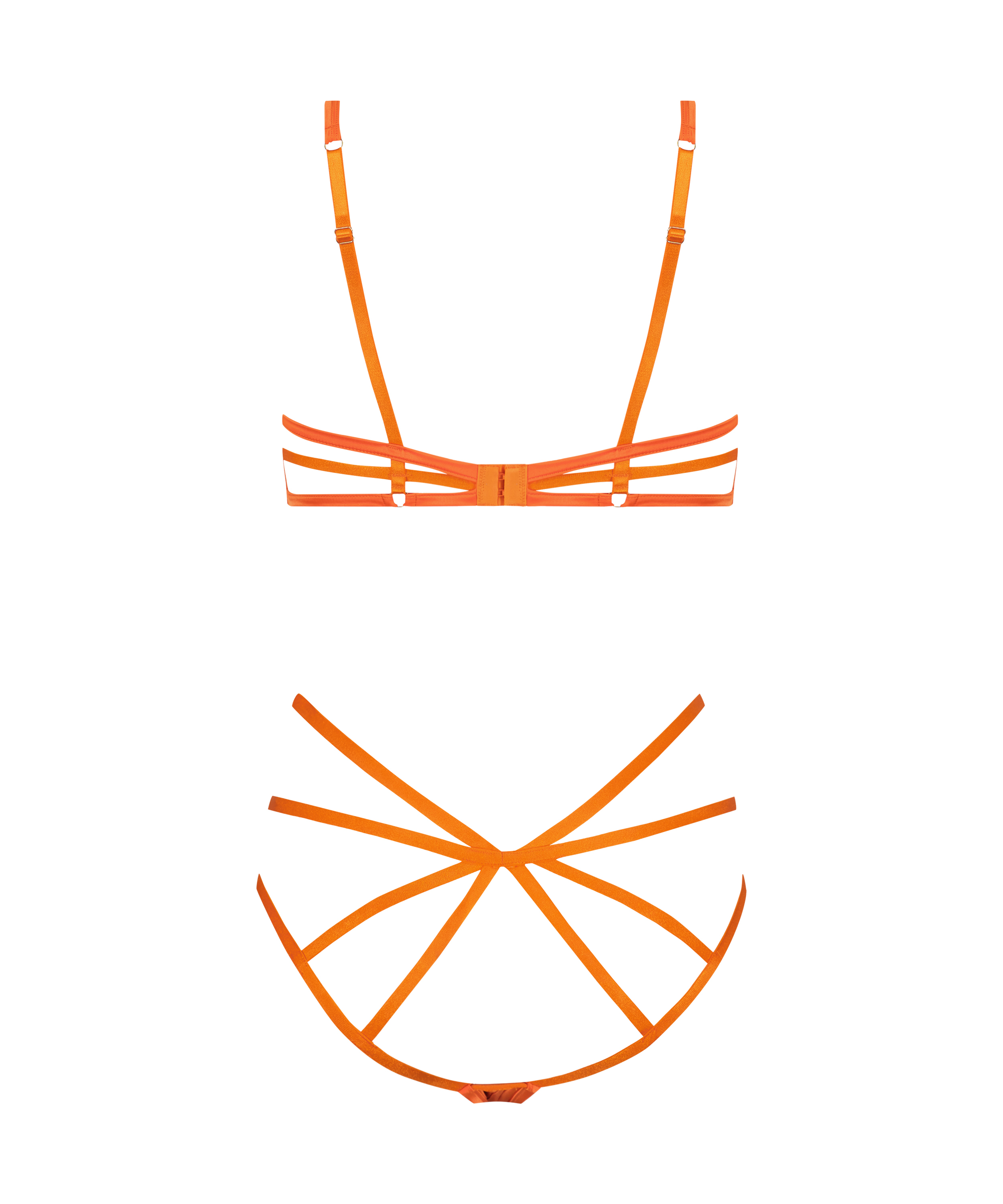 Private body &agrave; entrejambe ouvert Mitzy, Orange, main