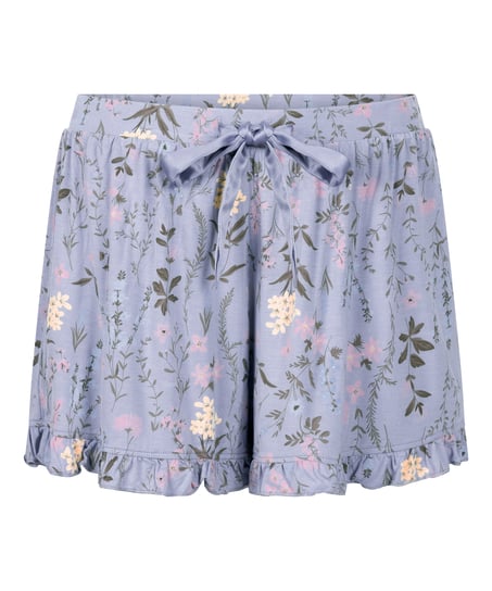 Short Jersey &agrave; volants, Pourpre