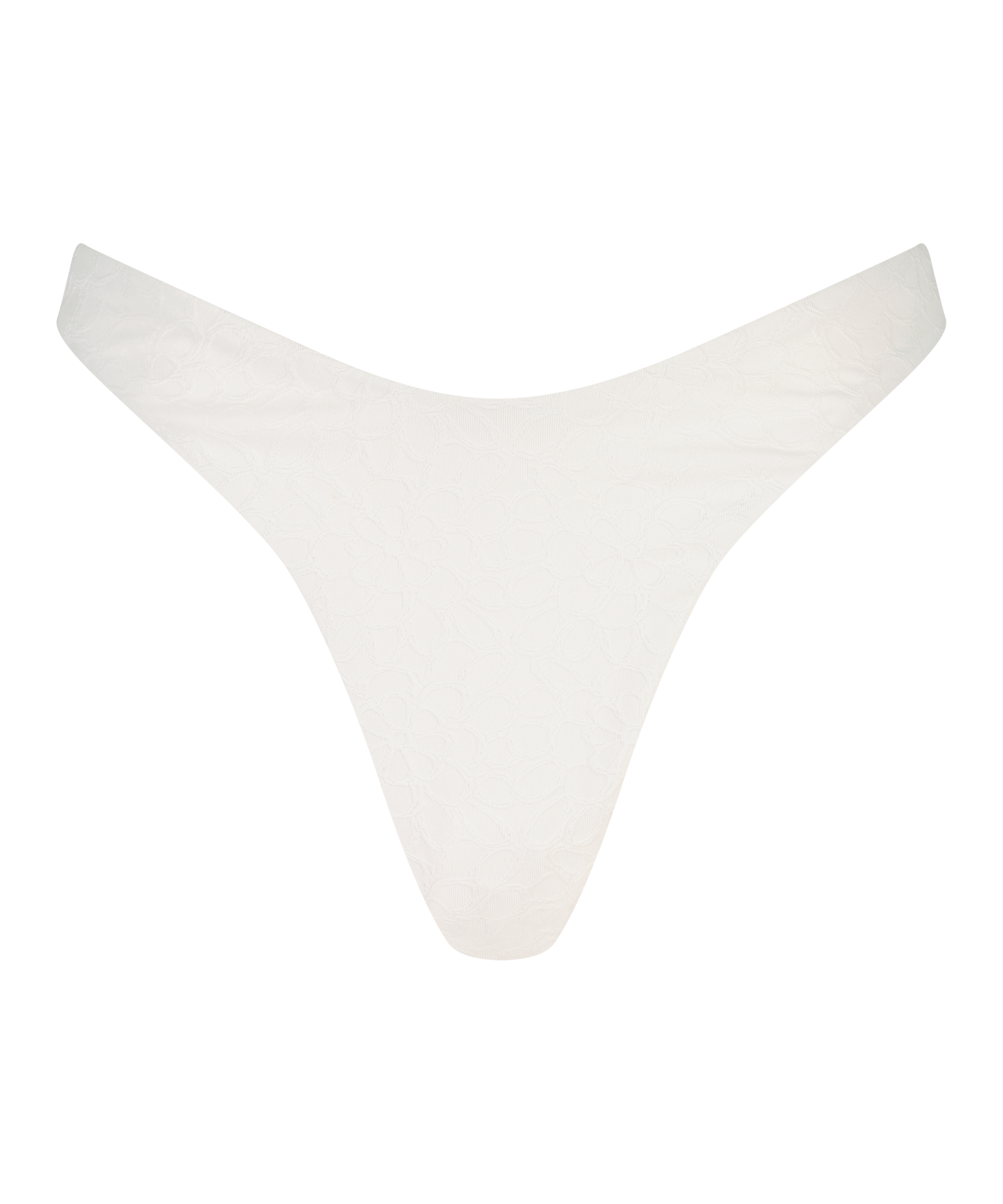 Bas de bikini &agrave; taille haute Sri Lanka, Blanc, main