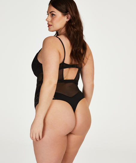 Rose underwired body, Zwart