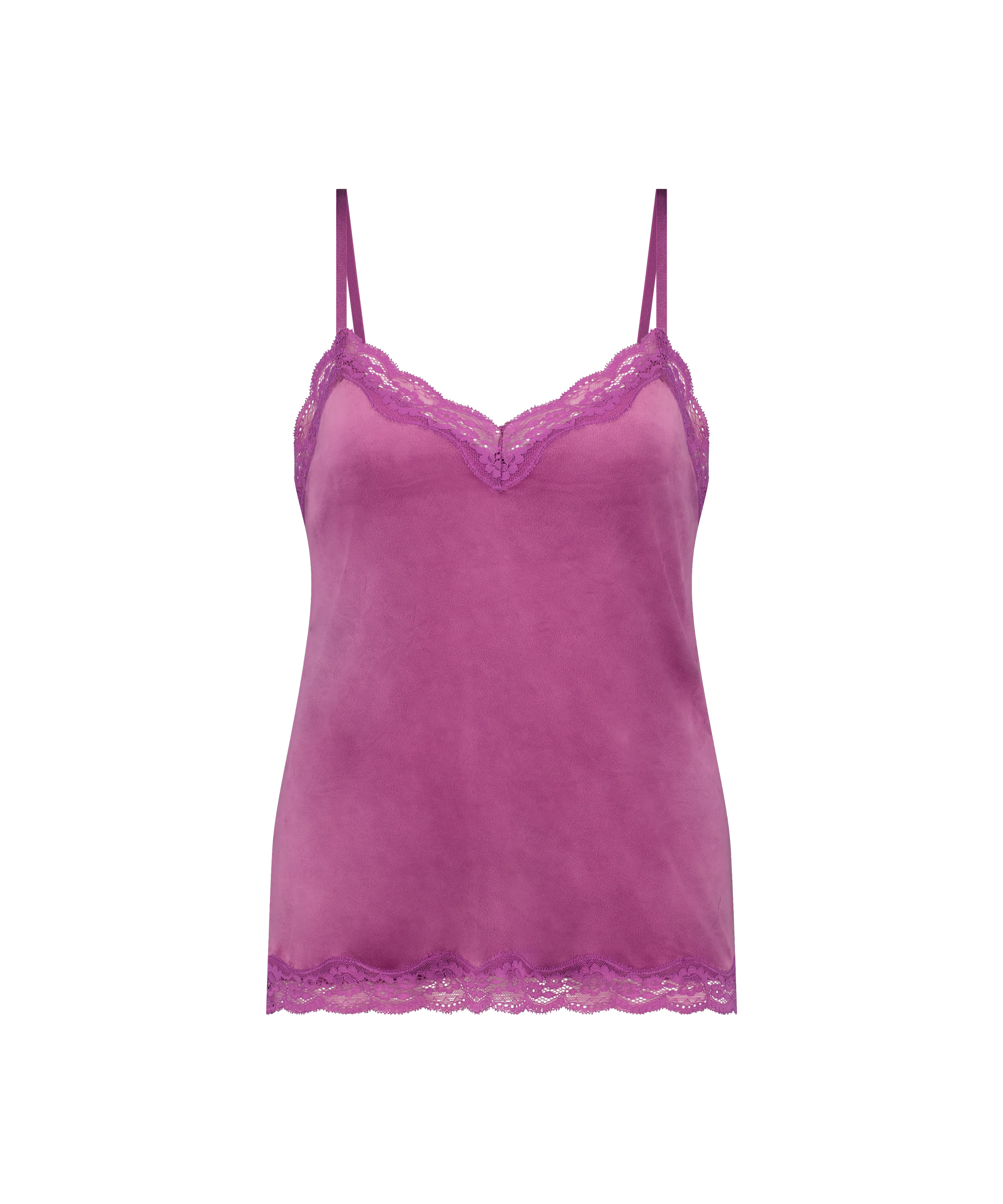 Cami top Velours Lace, Paars, main