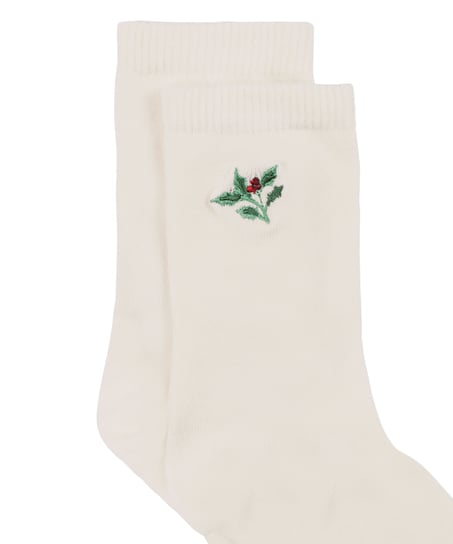 Chaussettes courtes en modal, Blanc