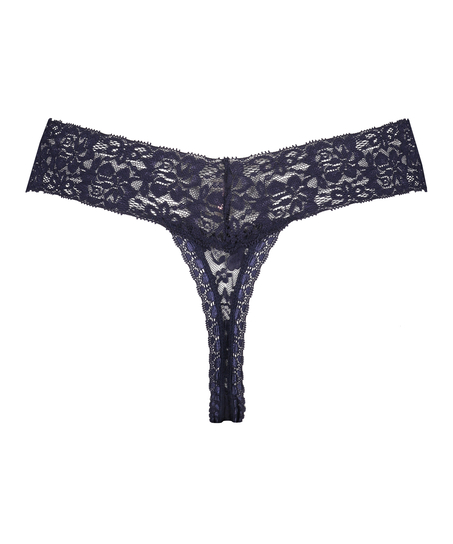 Extra lage v-string, Blauw