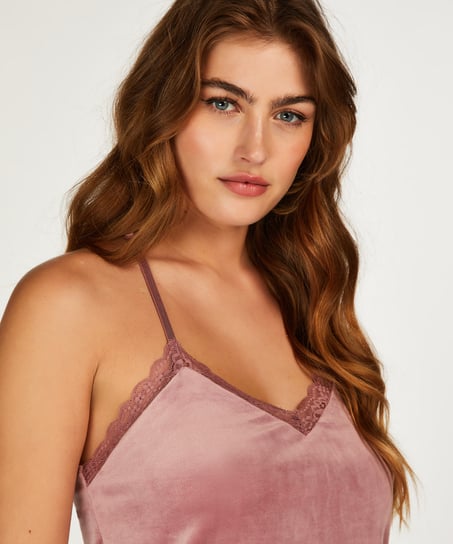 Top Velours Lace, Rose