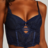 Soutien-gorge rembourr&eacute; &agrave; armatures longline Kimberley, Bleu