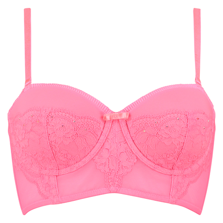 Voorgevormde longline beugel bh Andrea, Roze