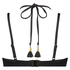 Voorgevormde beugel bikinitop Scallop Glam, Zwart