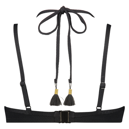 Voorgevormde beugel bikinitop Scallop Glam, Zwart