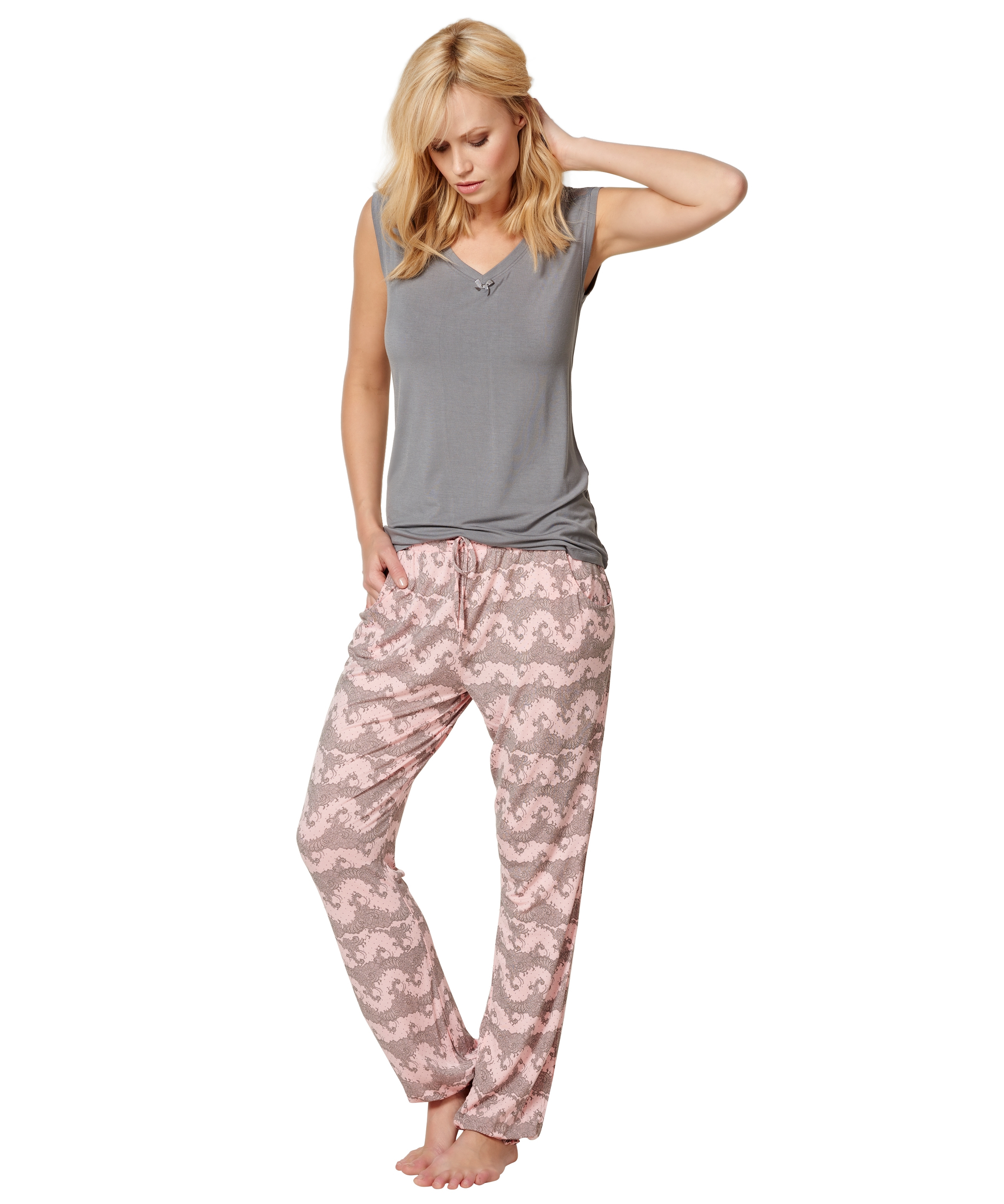 Pyjama pants Dahlia, Rose, main