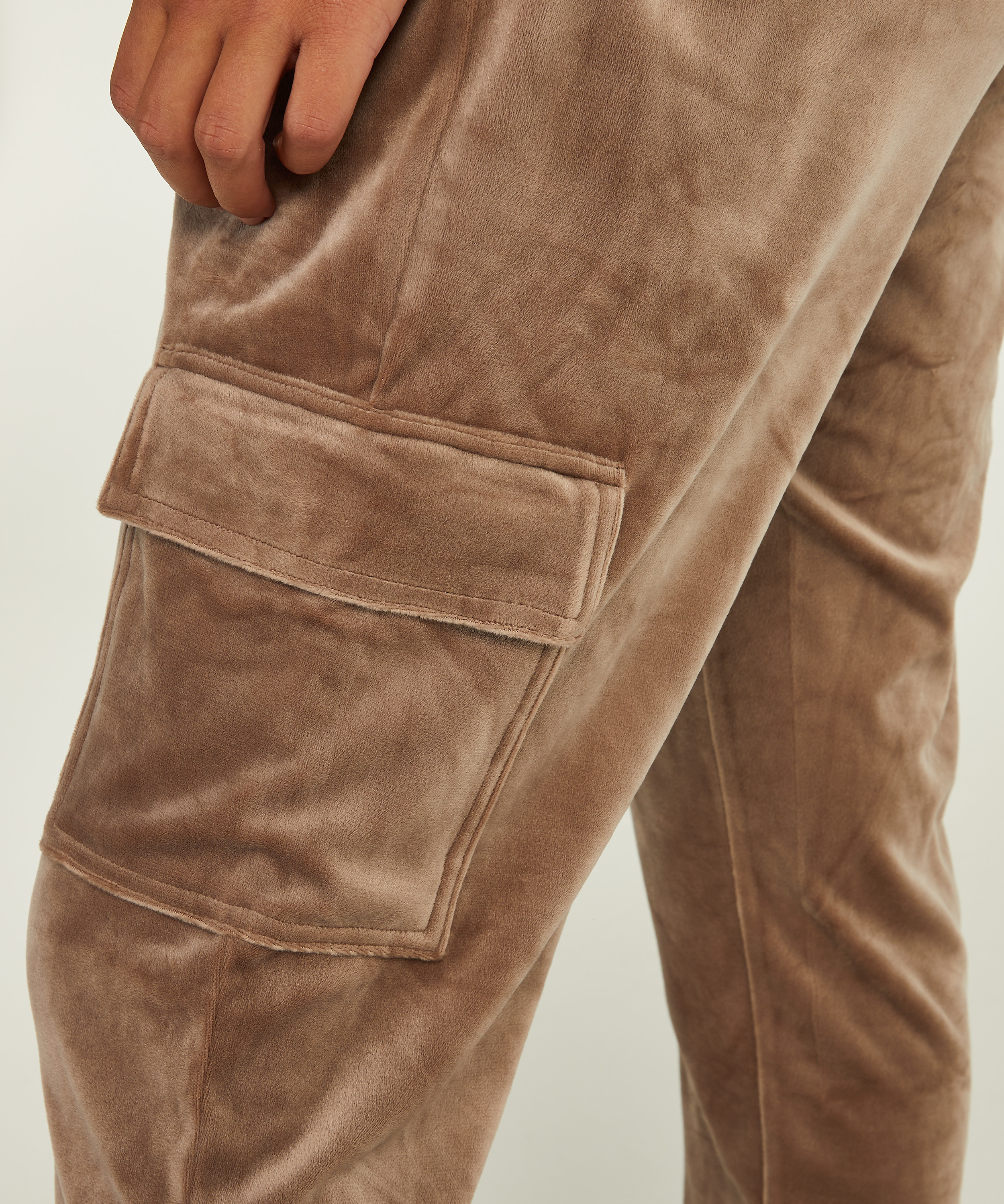 Jumpsuit Hoodie Velours, Bruin, main