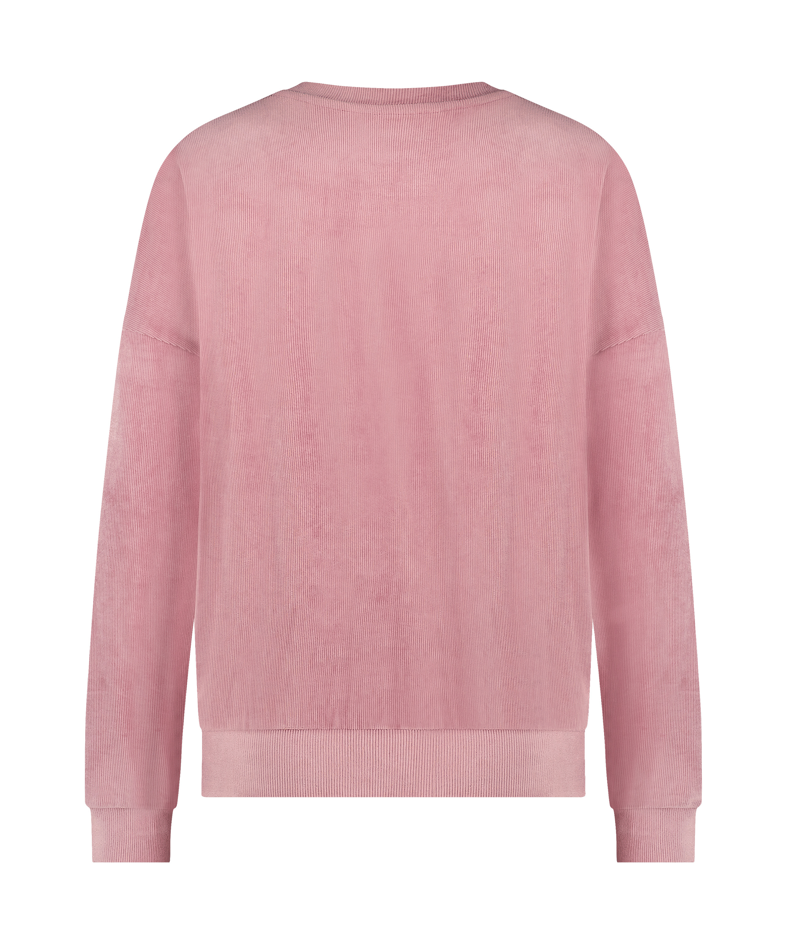 Top met lange mouwen Velours Rib, Roze, main