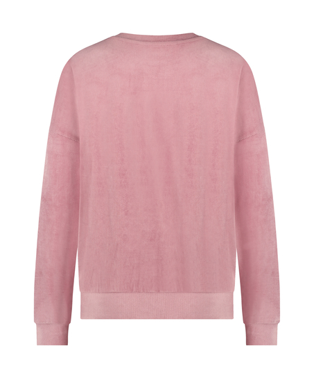 Top met lange mouwen Velours Rib, Roze