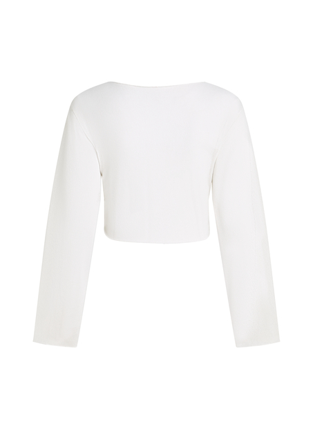 Gebreide strandtop, Wit