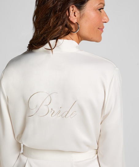 Kimono de Mariée en Satin, Blanc