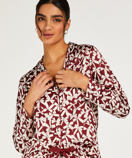 Veste à manches longues Satin, Rouge