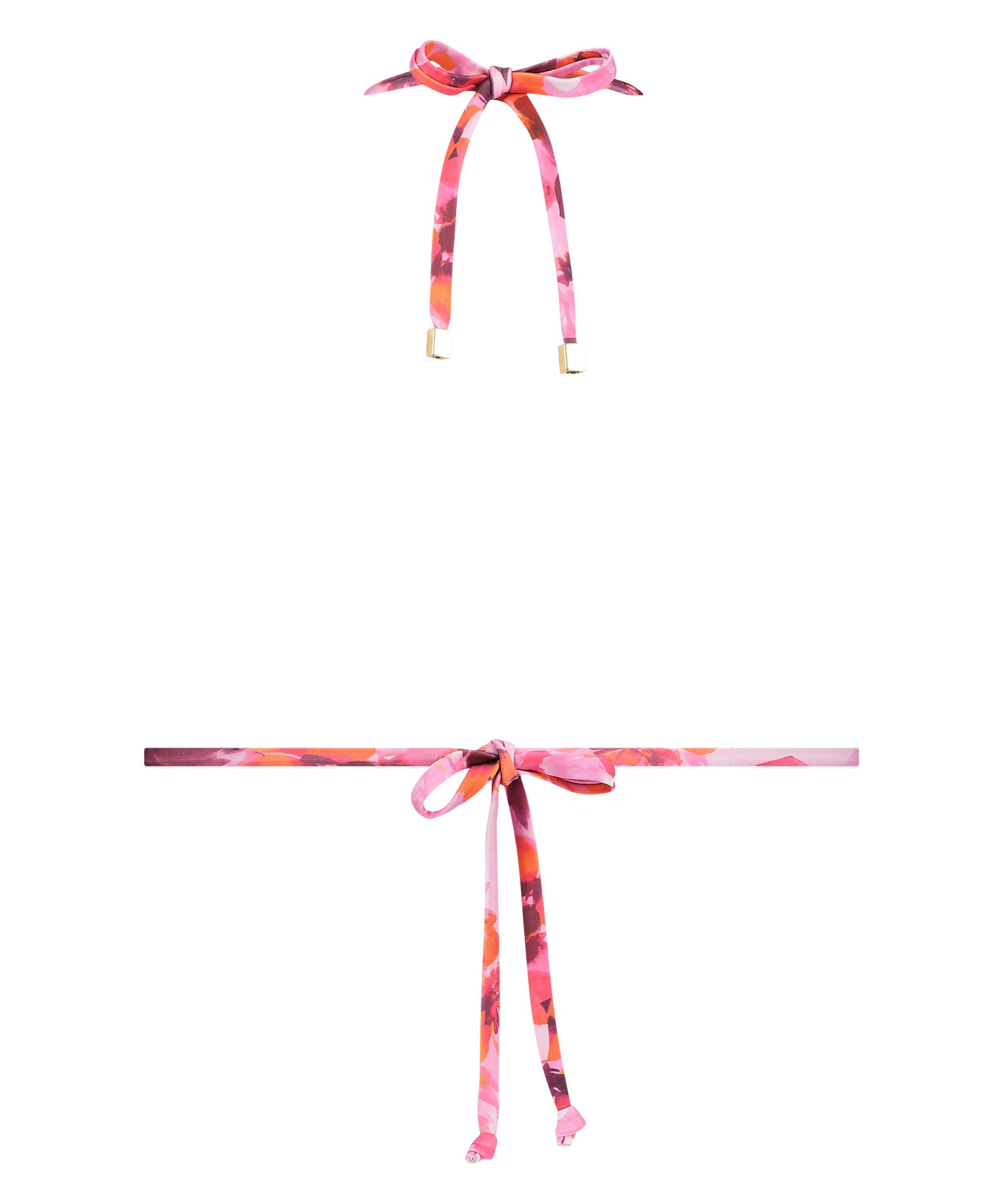 Haut de bikini triangle Floral, Rose, main