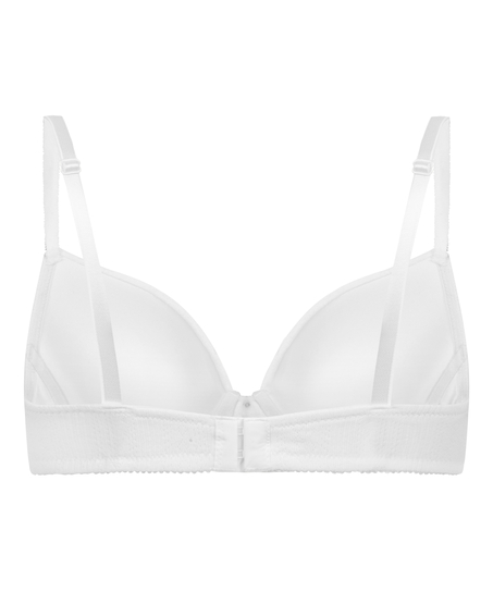 Soutien-gorge &agrave; armatures rembourr&eacute; Pointelle, Blanc
