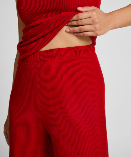 Broek Brushed Jersey, Rood