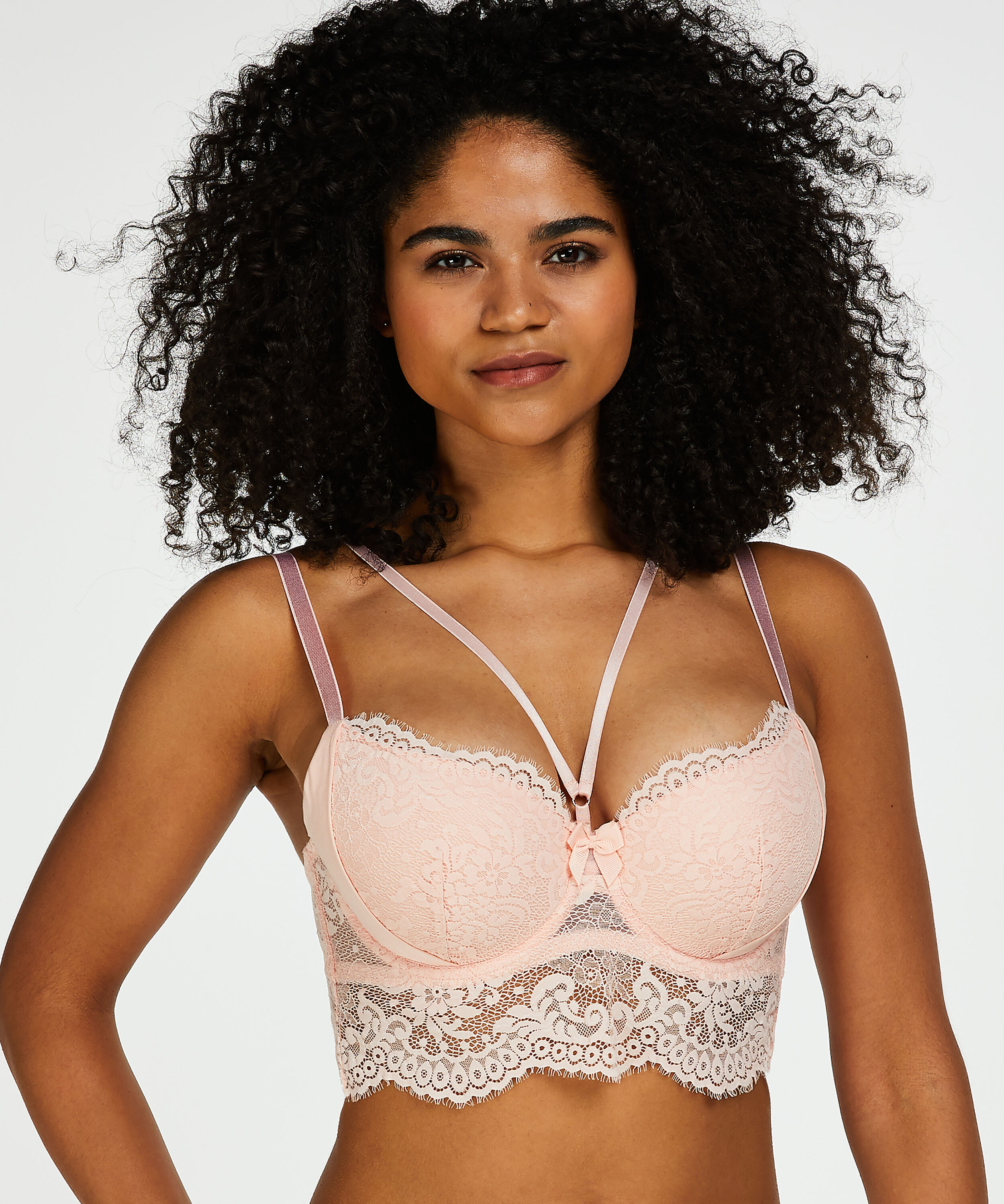 Soutien-gorge &agrave; armatures pr&eacute;form&eacute; longline Dide, Rose