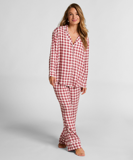 Pyjama en sergé, Rouge
