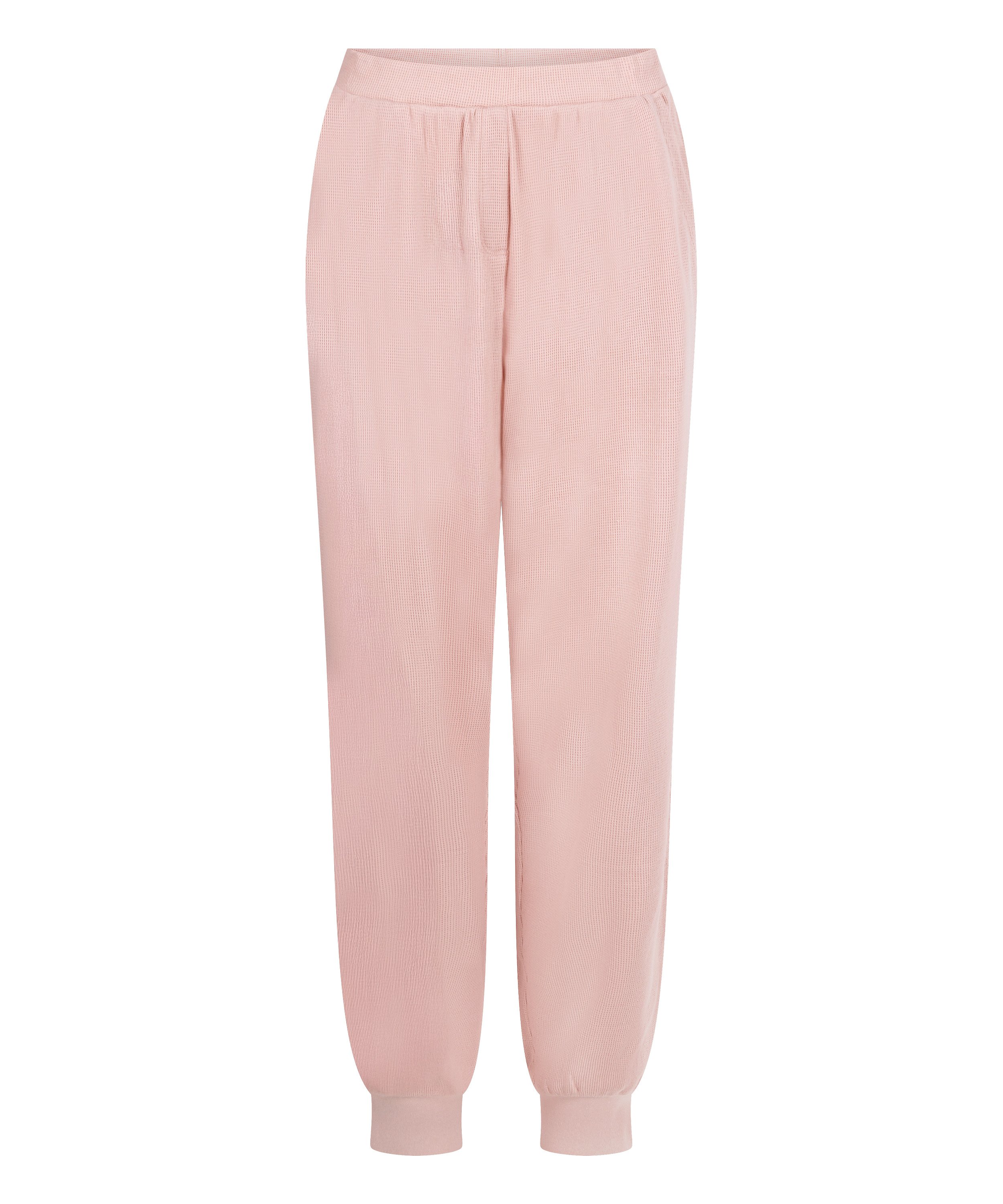 Joggingbroek van wafelstof, Roze, main