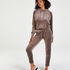 Joggingbroek velours, Bruin