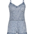 Korte pyjamaset Cami, Blauw