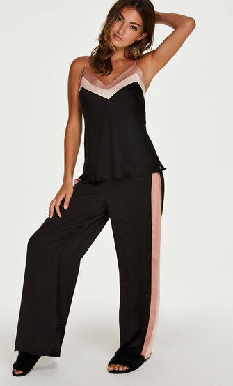 Cami top Satin Nightshade Doutzen, Zwart