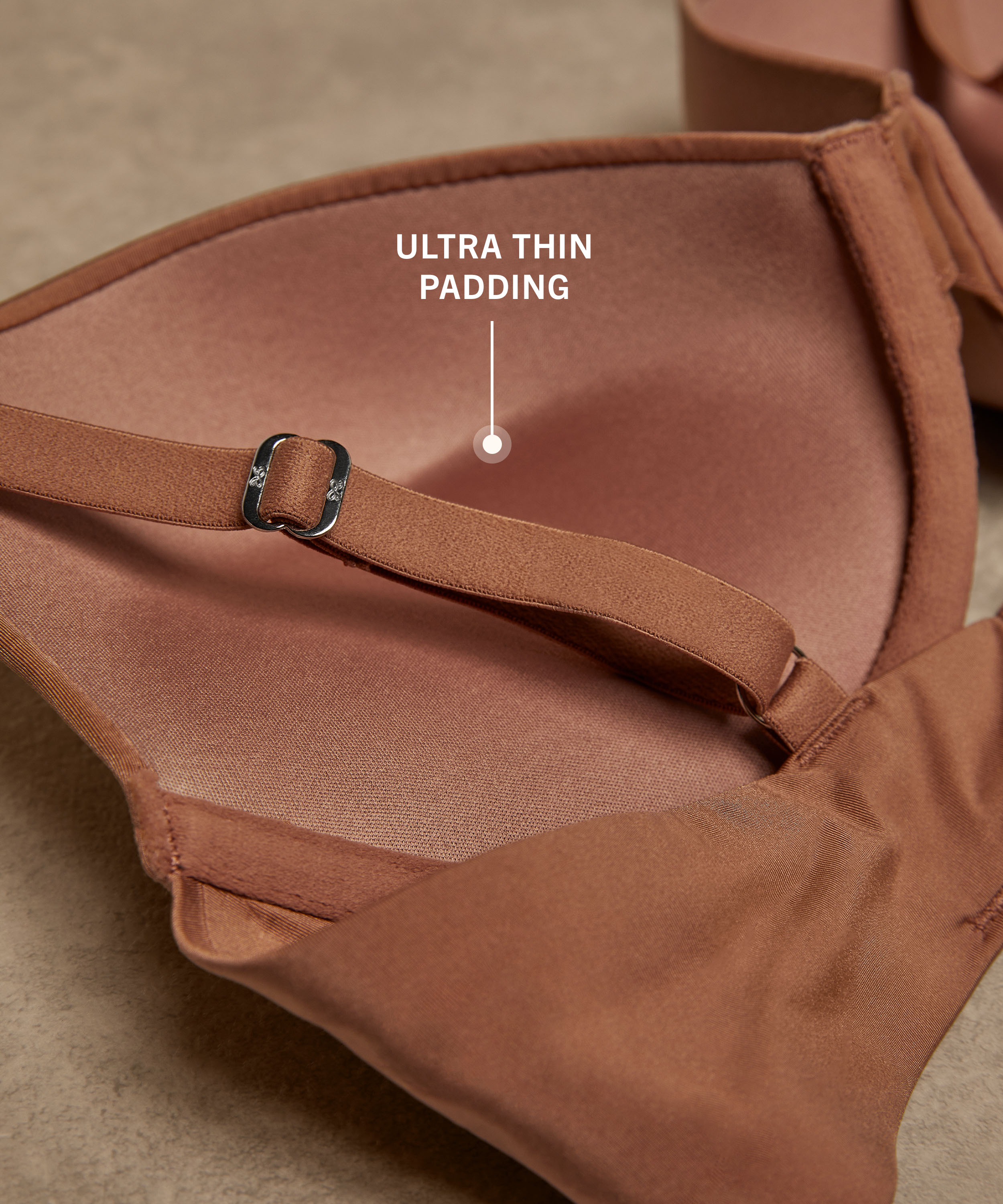 Voorgevormde push-up beugel bh Smooth, Bruin, main