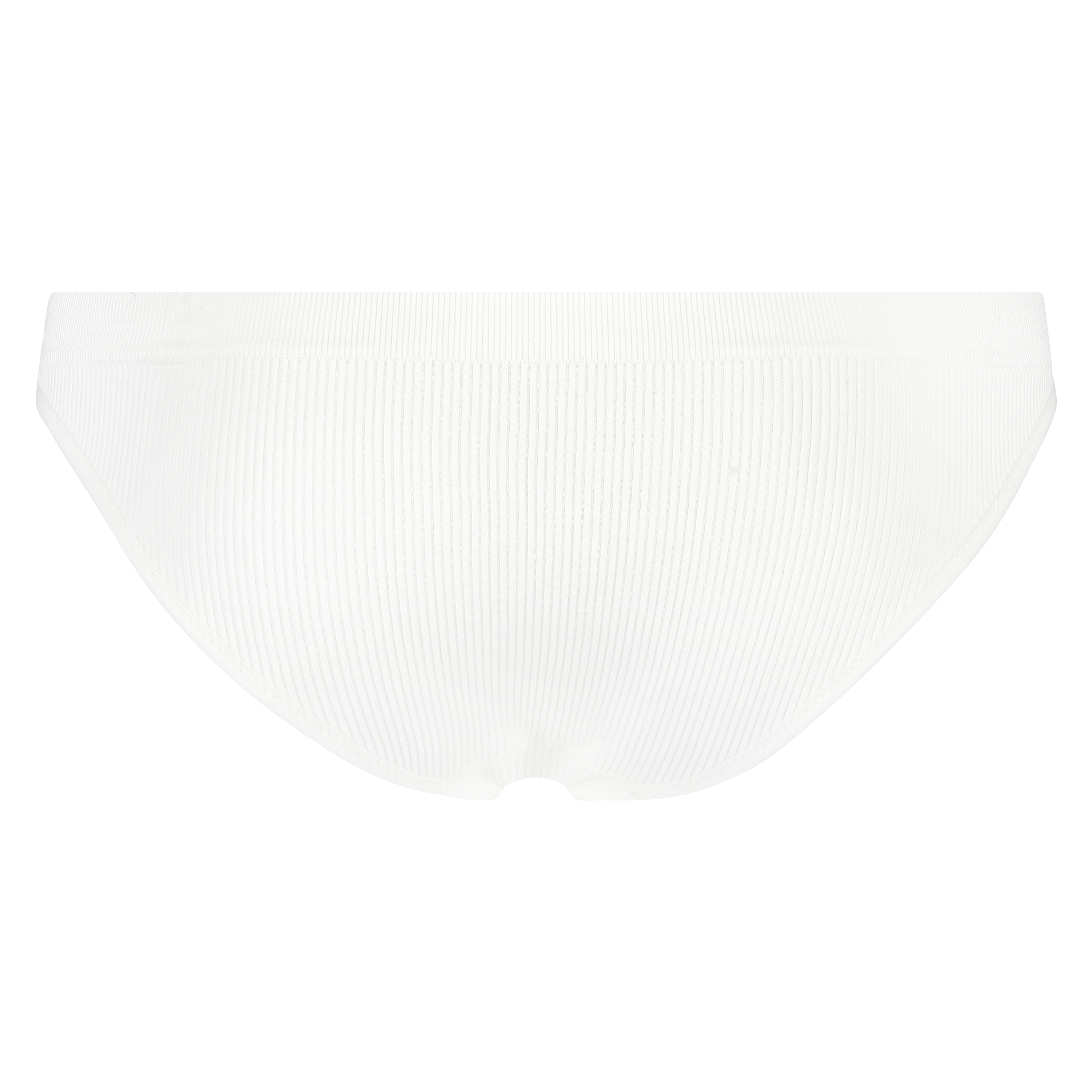 Slip br&eacute;silien taille haute sans couture, Blanc, main