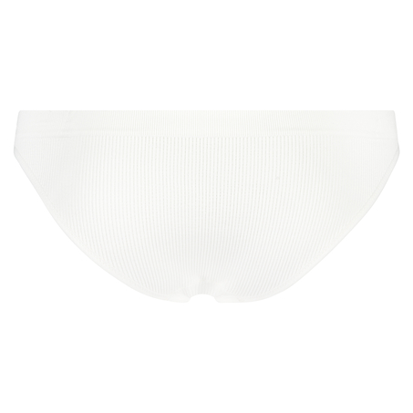 Slip br&eacute;silien taille haute sans couture, Blanc