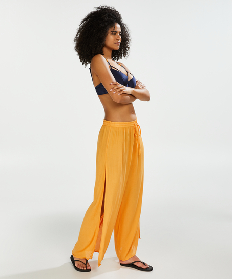 Pantalon Palazzo, Jaune