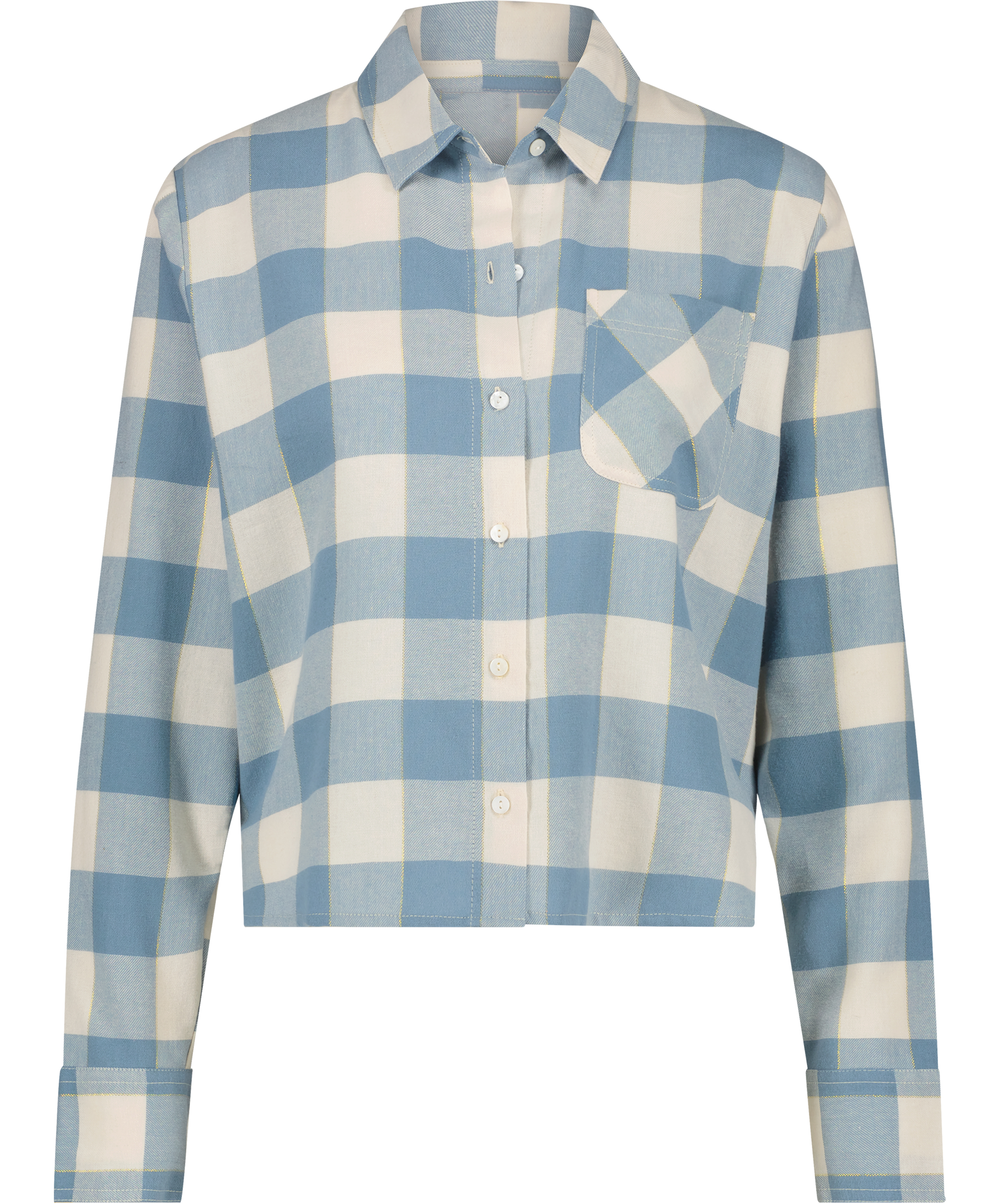 Haut de Pyjama Flanel, Bleu, main
