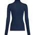 super soft Turtleneck shirt met Cashmere, Blauw