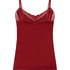 Camisole velours Dentelle, Rouge