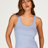 Jersey tank top, Blauw