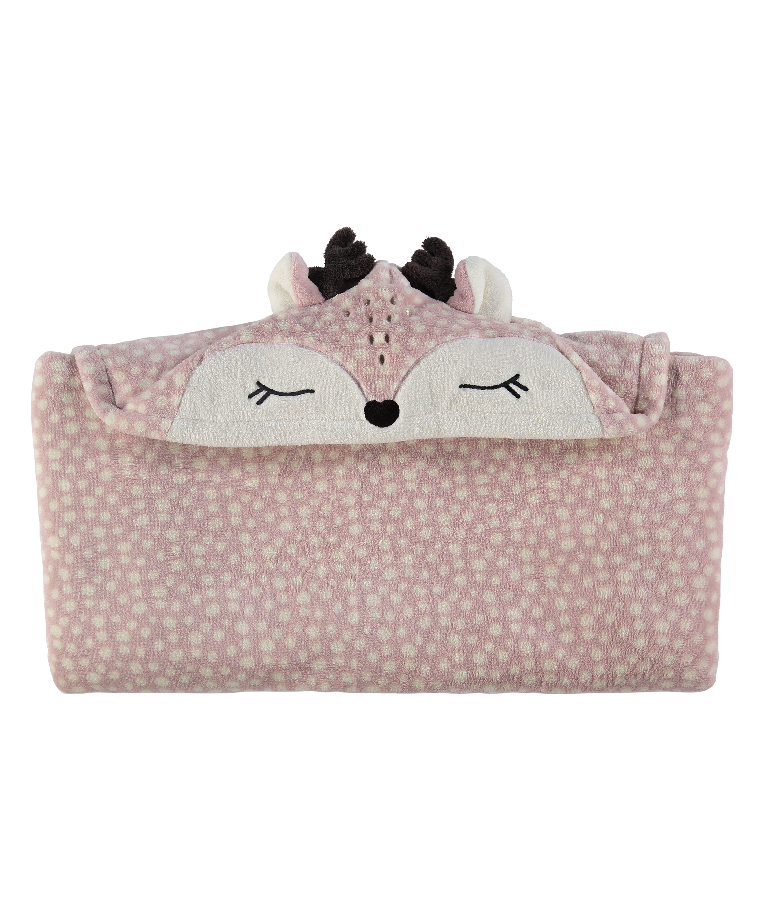 Plaid câlin Renne, Rose, main