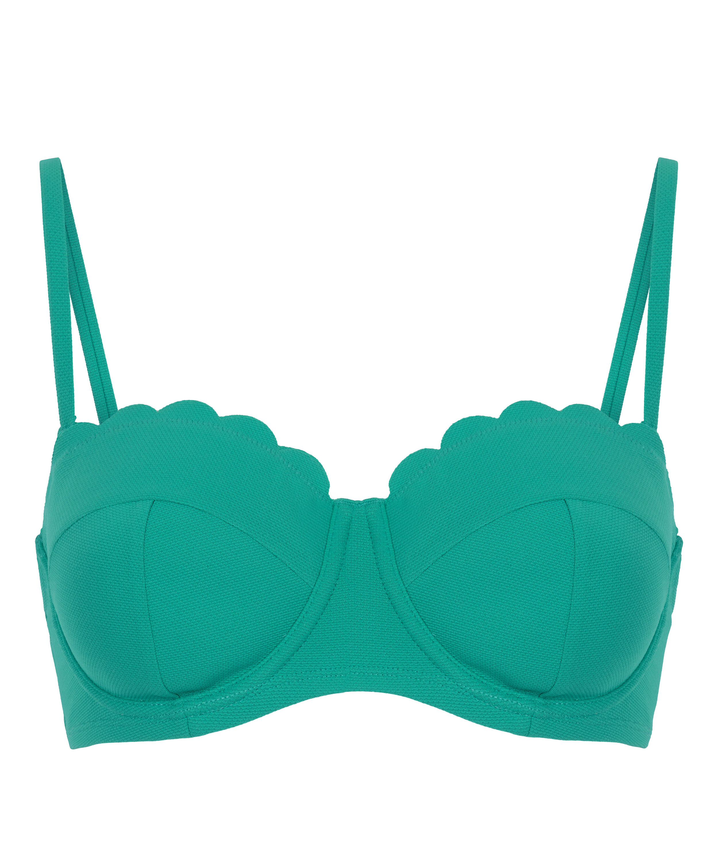 Voorgevormde beugel bikinitop Scallop Cup E +, Groen