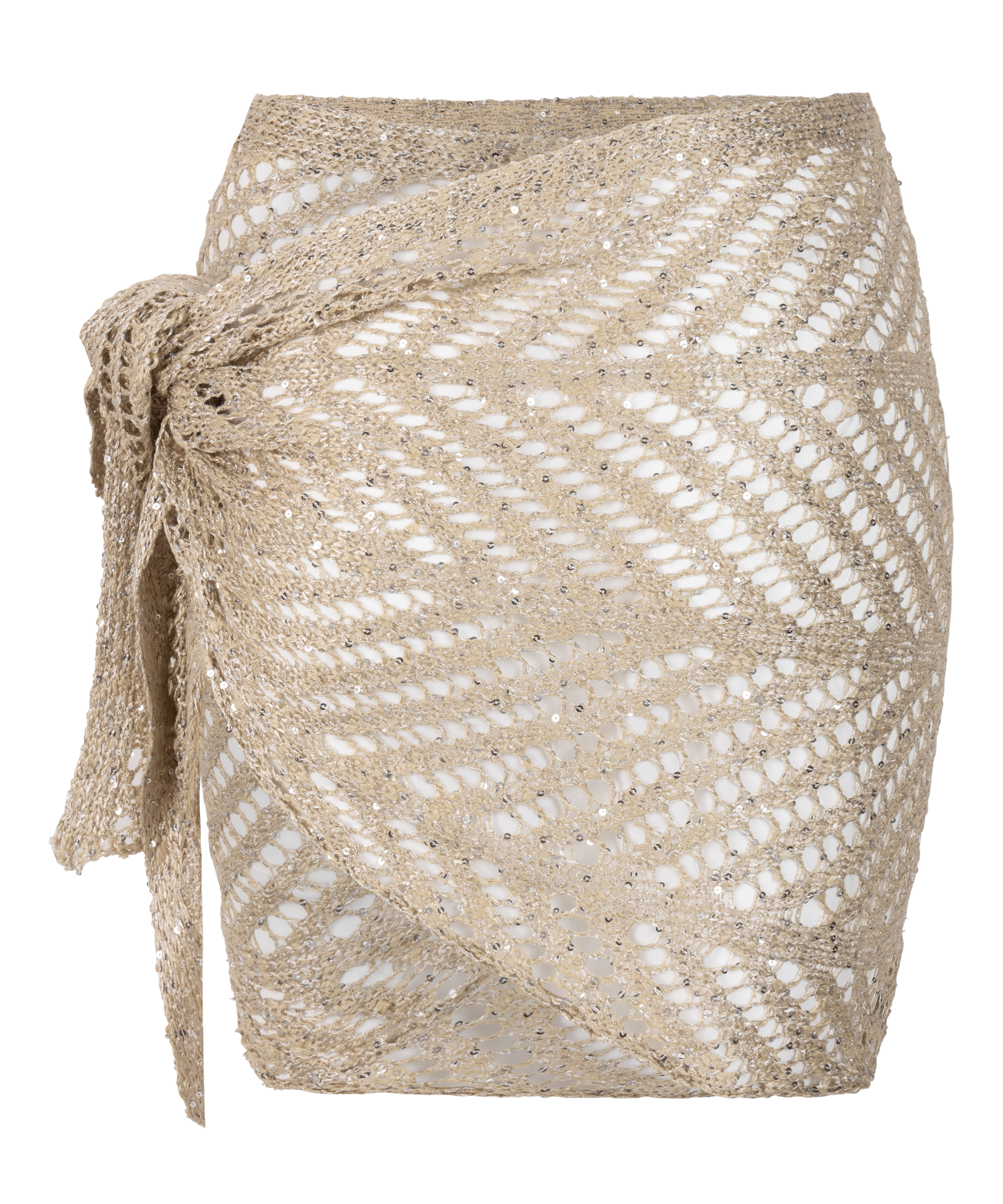 Strandpareo met pailletten, Beige, main