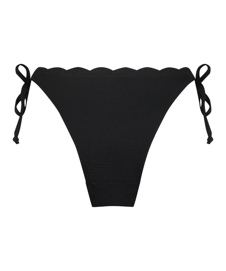Bas de bikini Scallop, Noir