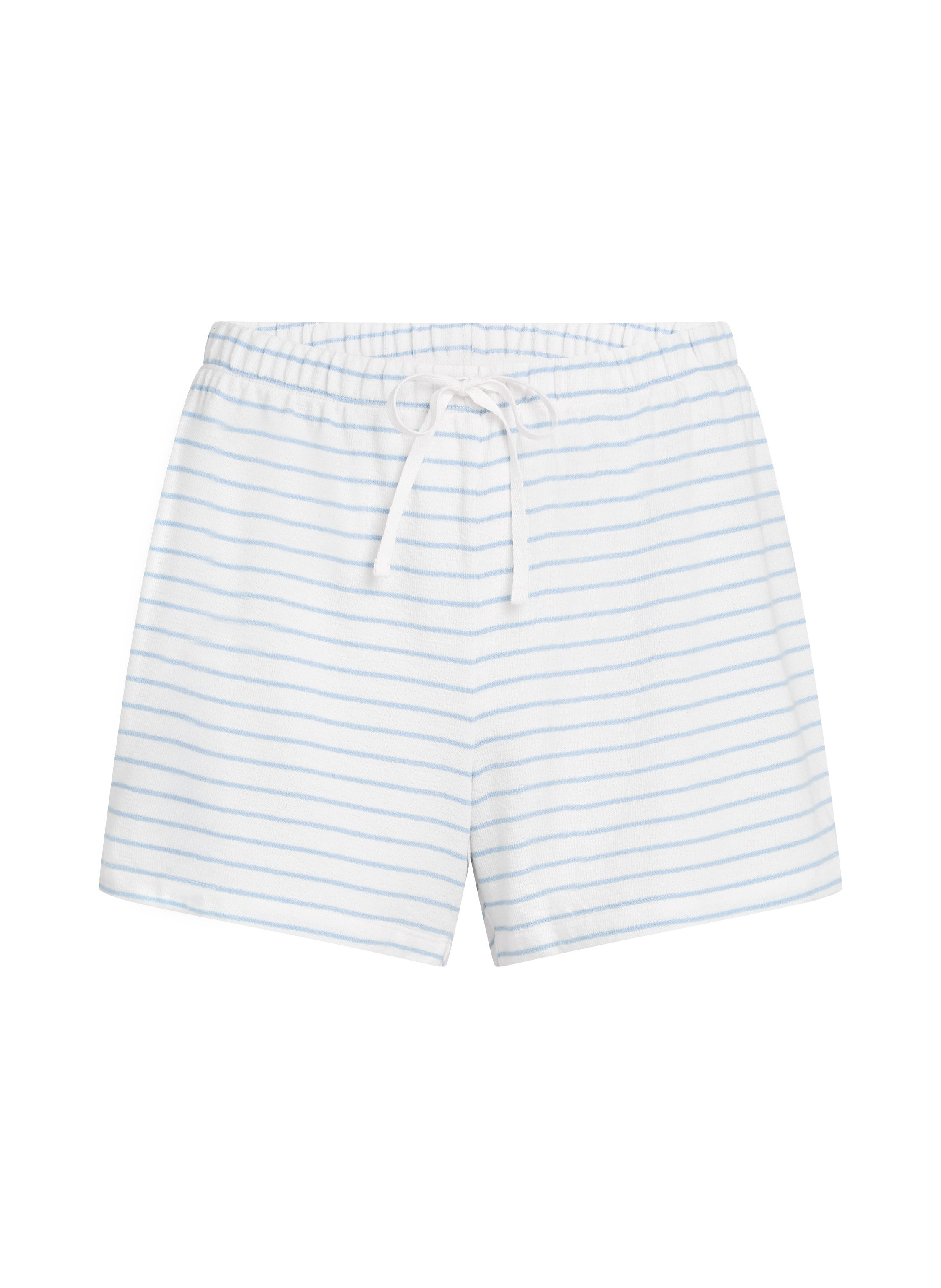 Short Coton, Bleu, main