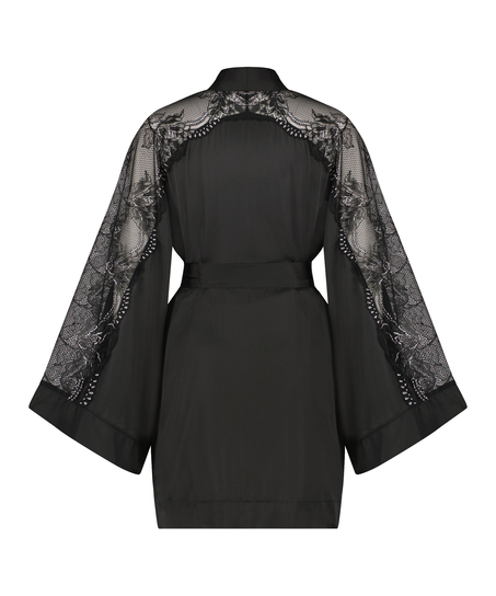 Kimono Satin Donna Sparkle, Noir