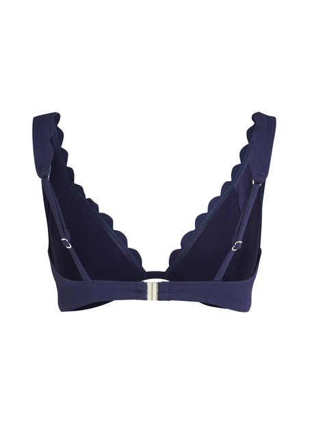 Haut de bikini &agrave; armatures non pr&eacute;form&eacute; Scallop, Bleu