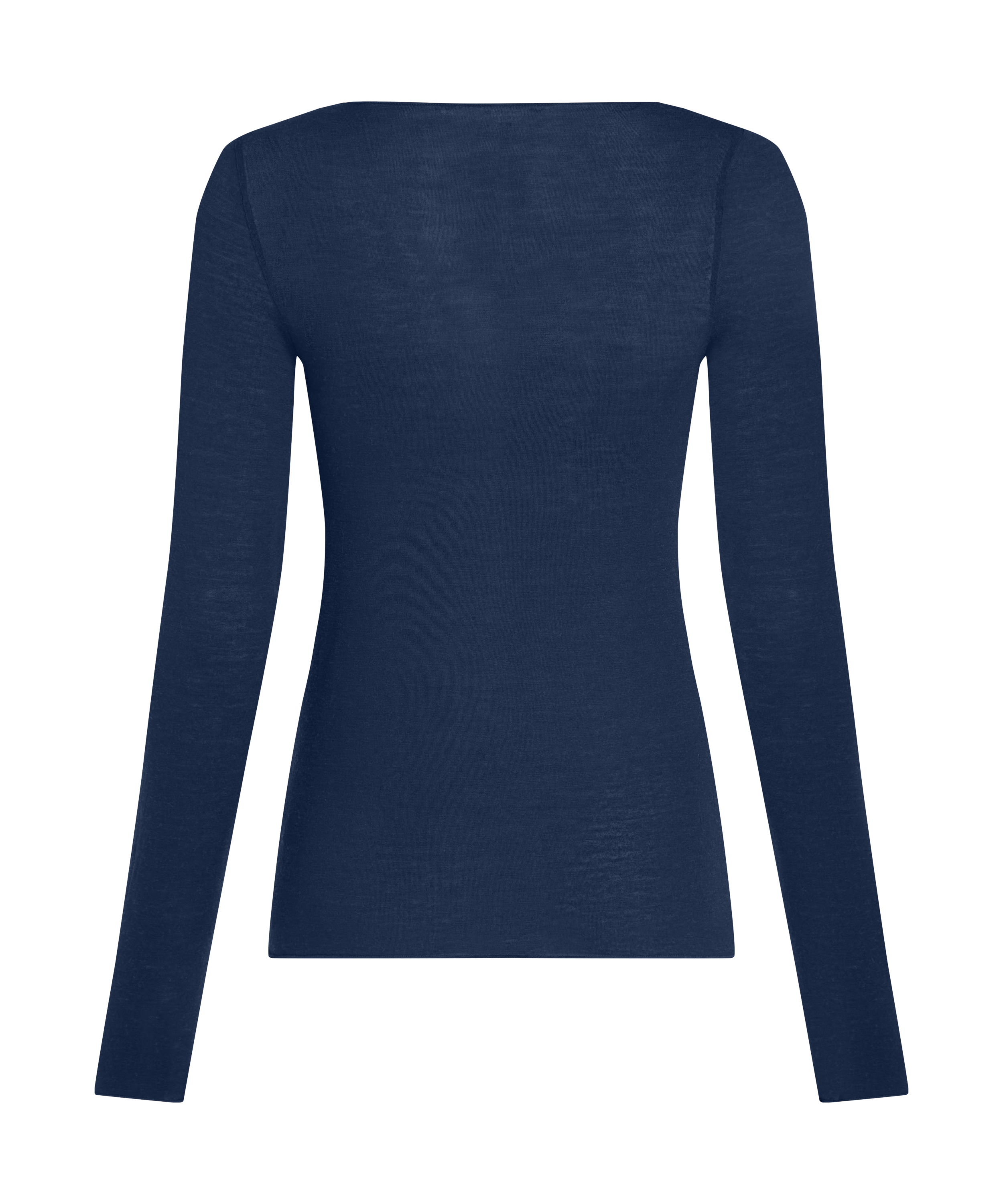super soft Boothals shirt met Cashmere, Blauw, main